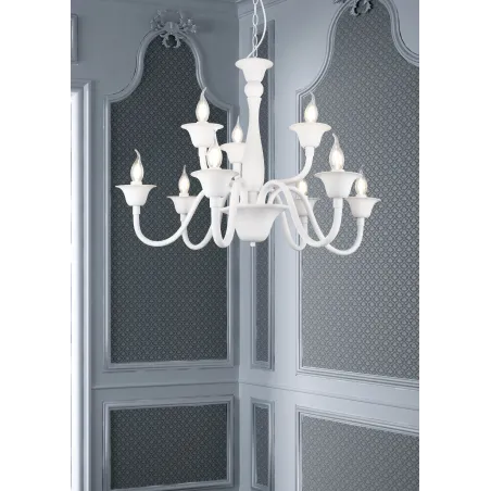 Lustre Intérieur Métal Blanc mat 230V.