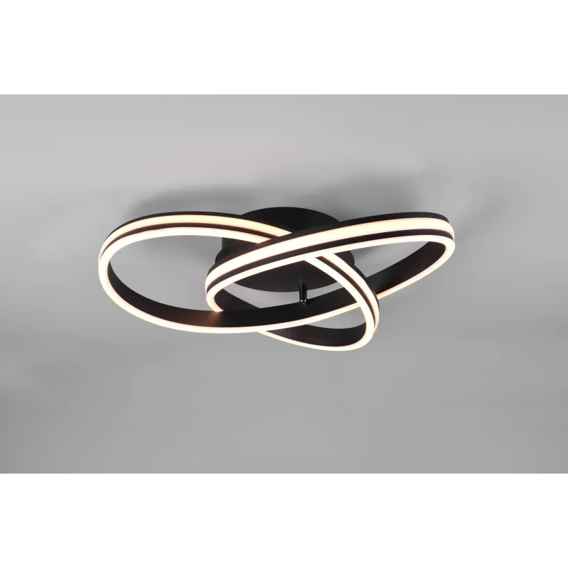 Plafonnier Intérieur Métal noir mat 230V. LED 2300+3000+4000K 7000lm.