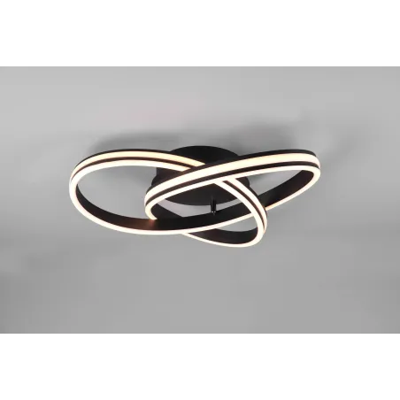 Plafonnier Intérieur Métal noir mat 230V. LED 2300+3000+4000K 7000lm.