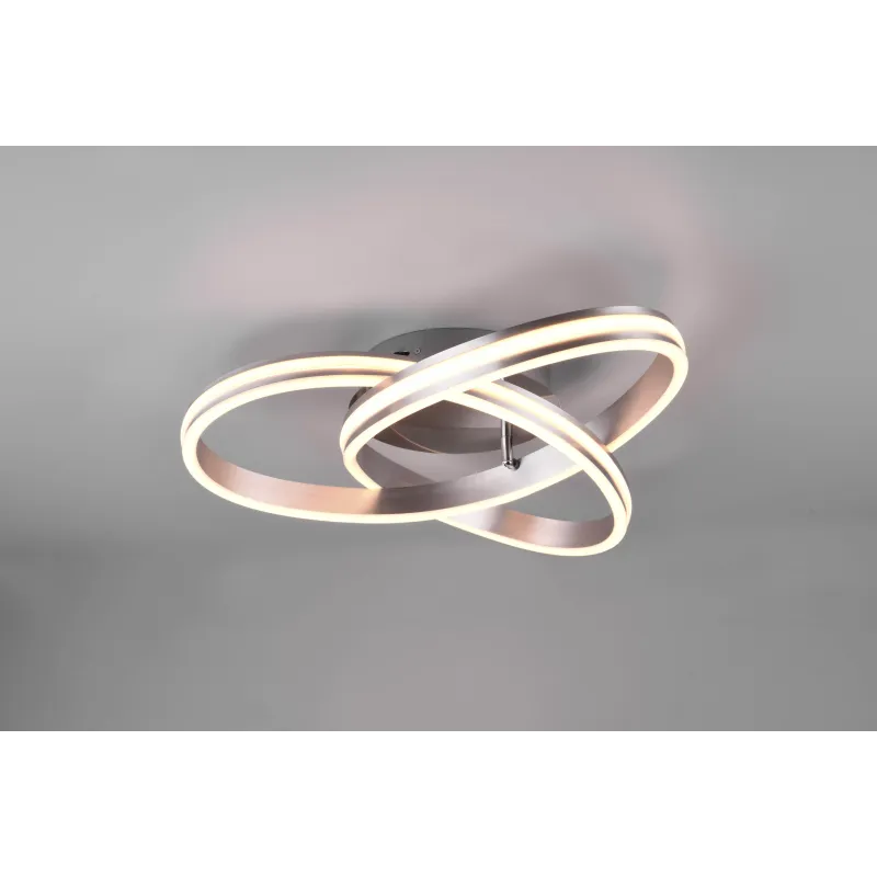 Plafonnier Intérieur Métal Nickel mat 230V. LED 2300+3000+4000K 7000lm.