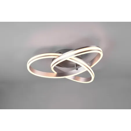 Plafonnier Intérieur Métal Nickel mat 230V. LED 2300+3000+4000K 7000lm.
