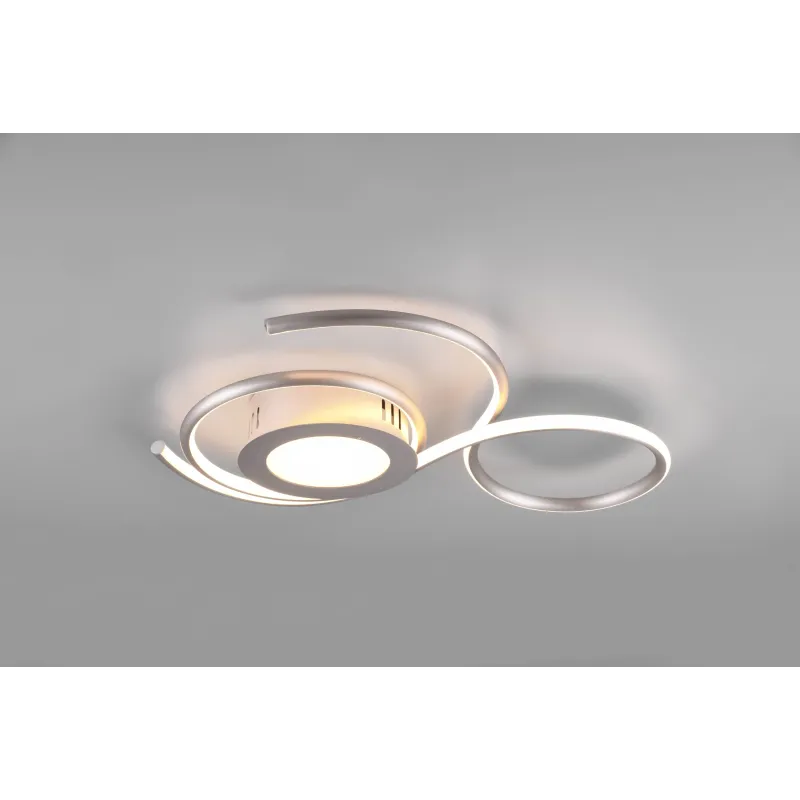 Plafonnier Intérieur Métal Nickel mat 230V. LED 2700 - 6000K 4300lm.