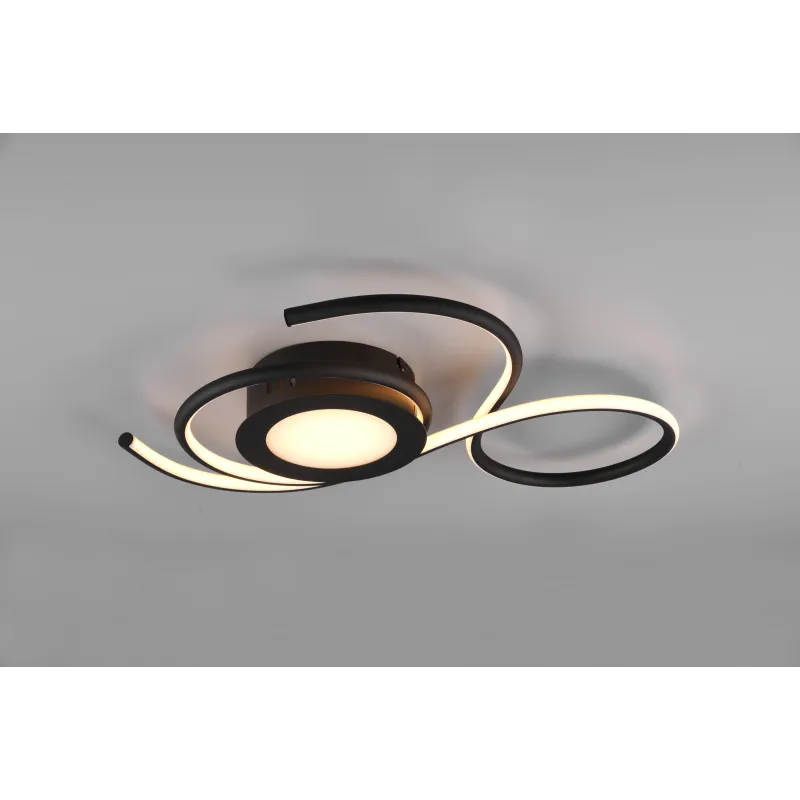 Plafonnier Intérieur Métal noir mat 230V. LED 2700 - 6000K 4300lm.