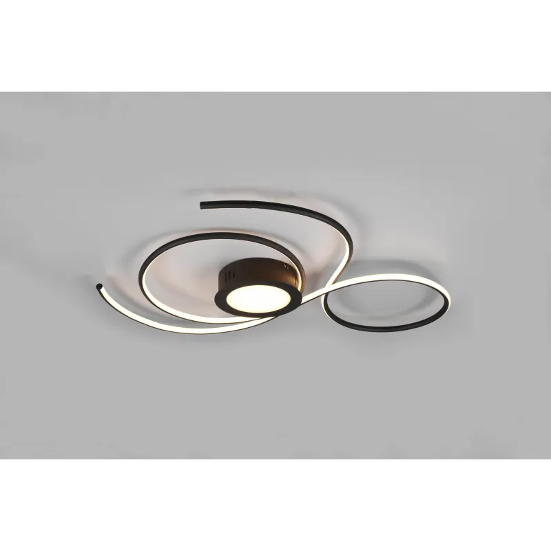Plafonnier Intérieur Métal noir mat 230V. LED 2700 - 6000K 5600lm.