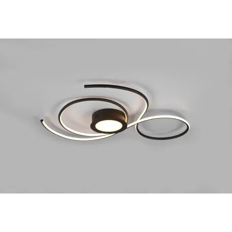 Plafonnier Intérieur Métal noir mat 230V. LED 2700 - 6000K 5600lm.