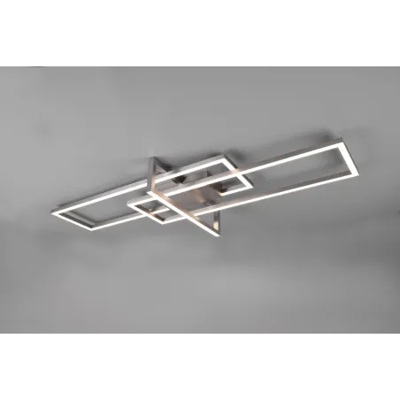 Plafonnier Intérieur Métal Nickel mat 230V. LED 3000K 3900lm.