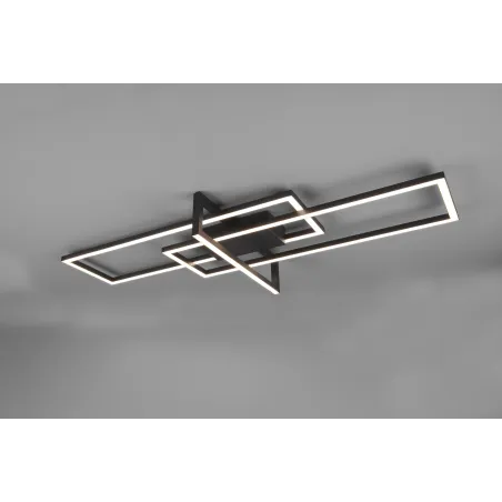 Plafonnier Intérieur Métal noir mat 230V. LED 3000K 3900lm.