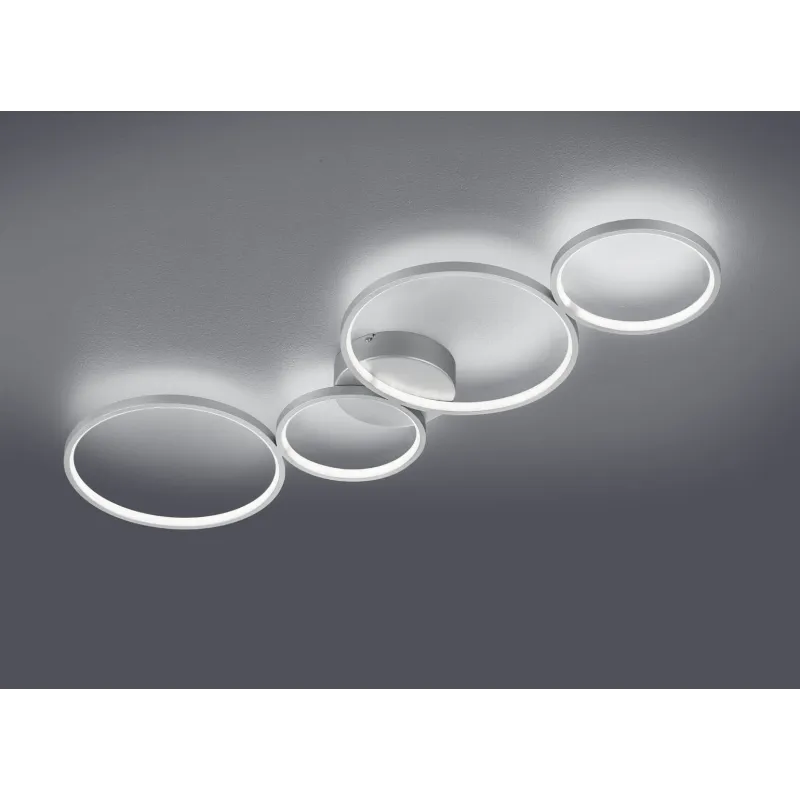 Plafonnier Intérieur Métal argent 230V. LED 3000K 4800lm.