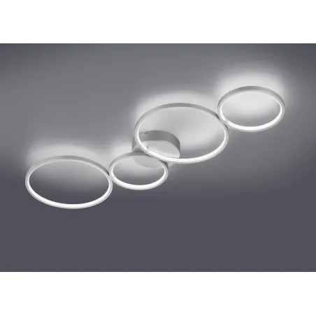 Plafonnier Intérieur Métal argent 230V. LED 3000K 4800lm.