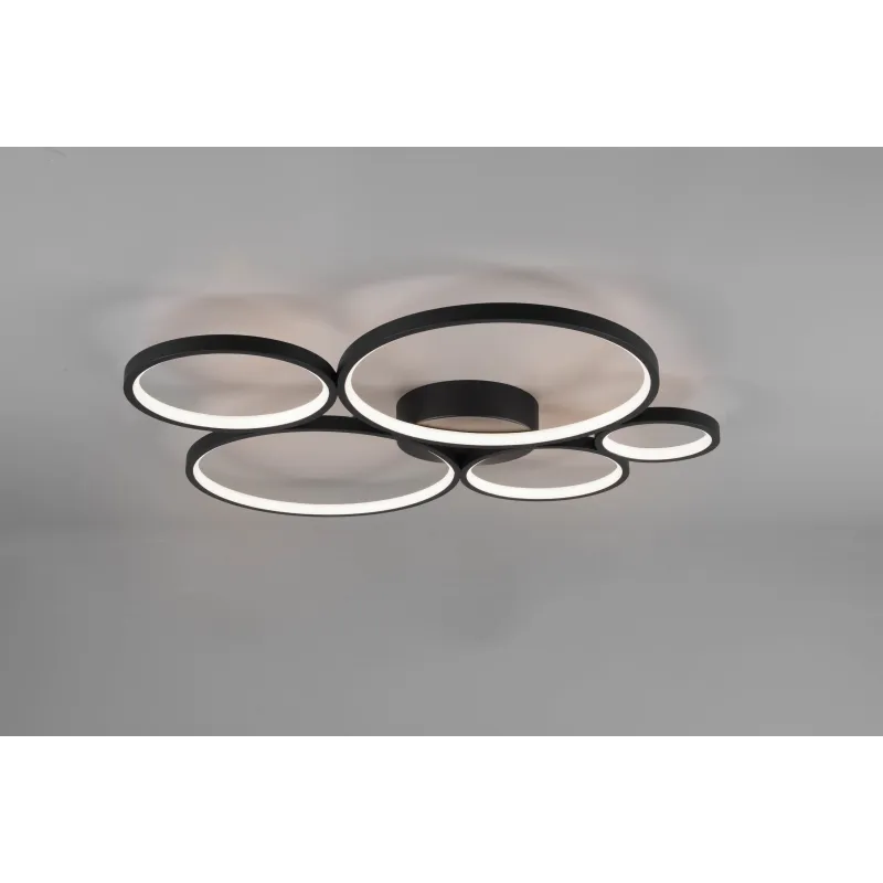 Plafonnier Intérieur Métal noir mat 230V. LED 3000K 5600lm.