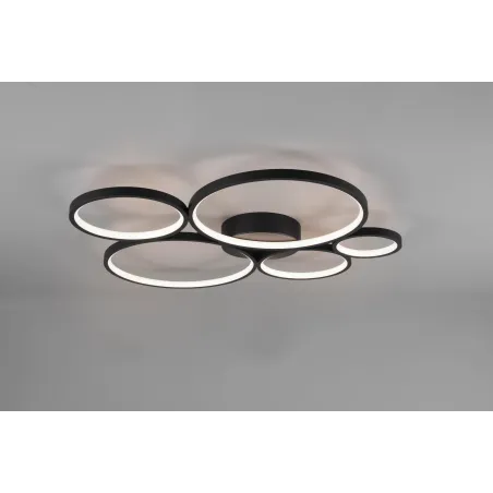 Plafonnier Intérieur Métal noir mat 230V. LED 3000K 5600lm.