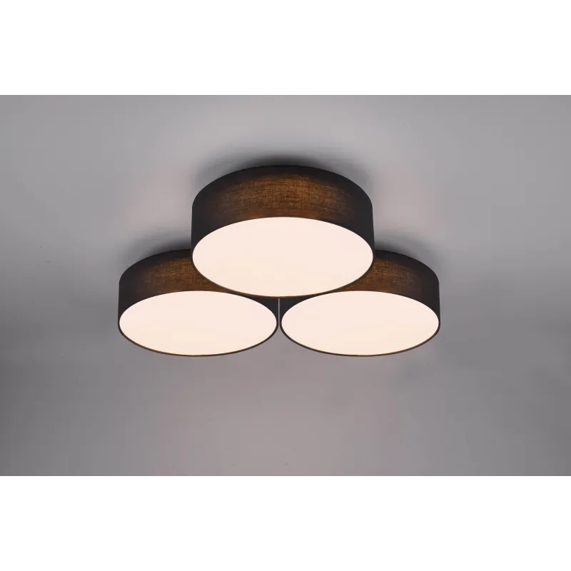 Plafonnier Intérieur Métal noir 230V. LED 3000K 4200lm.