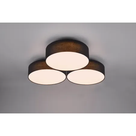 Plafonnier Intérieur Métal noir 230V. LED 3000K 4200lm.