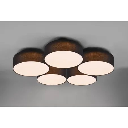 Plafonnier Intérieur Métal noir 230V. LED 3000K 6300lm.