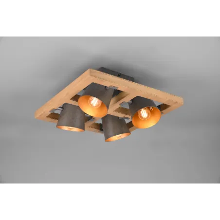 Plafonnier Intérieur Métal Nickel antique 230V.