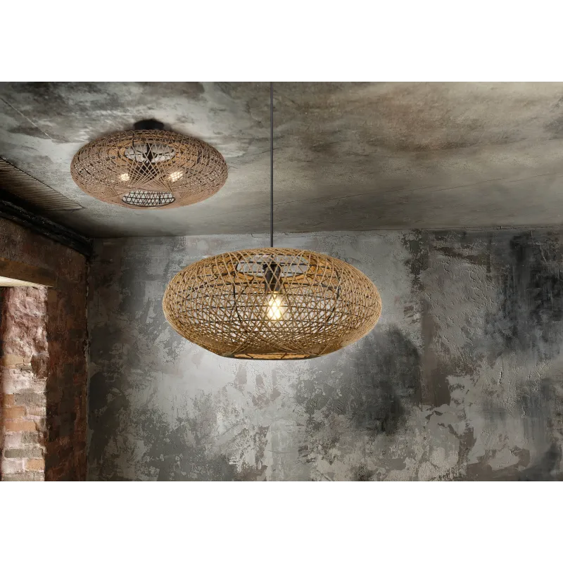 Plafonnier Intérieur Métal noir mat 230V.