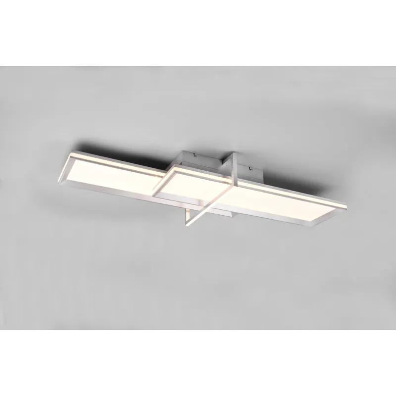 Plafonnier Intérieur Métal aluminium brossé 230V. LED 3000K 2600lm.
