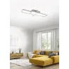 Plafonnier Intérieur Métal aluminium brossé 230V. LED 3000K 2600lm.