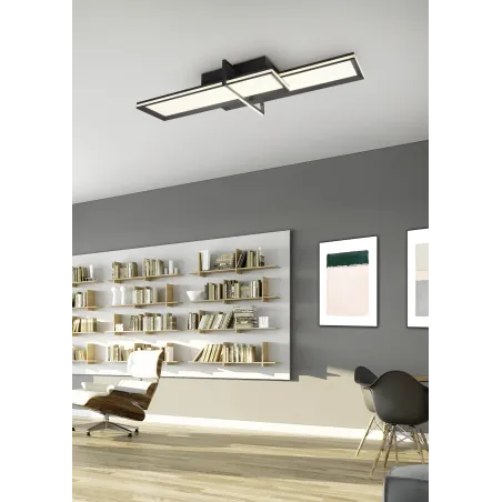 Plafonnier Intérieur Métal antracite 230V. LED 3000K 2600lm.