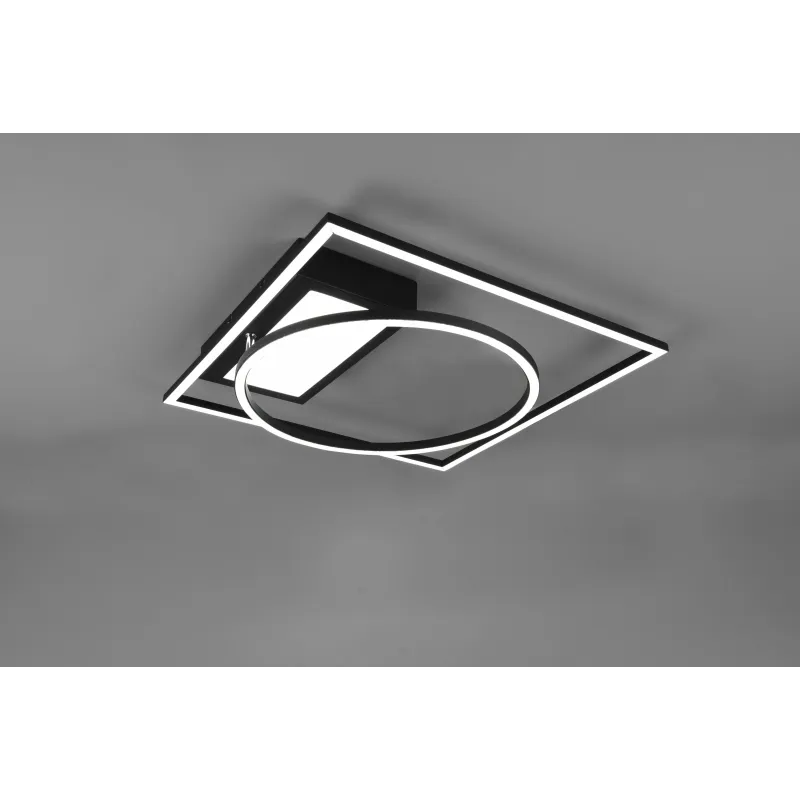 Plafonnier Intérieur Métal noir mat 230V. LED 2700 - 6500K 4600lm.