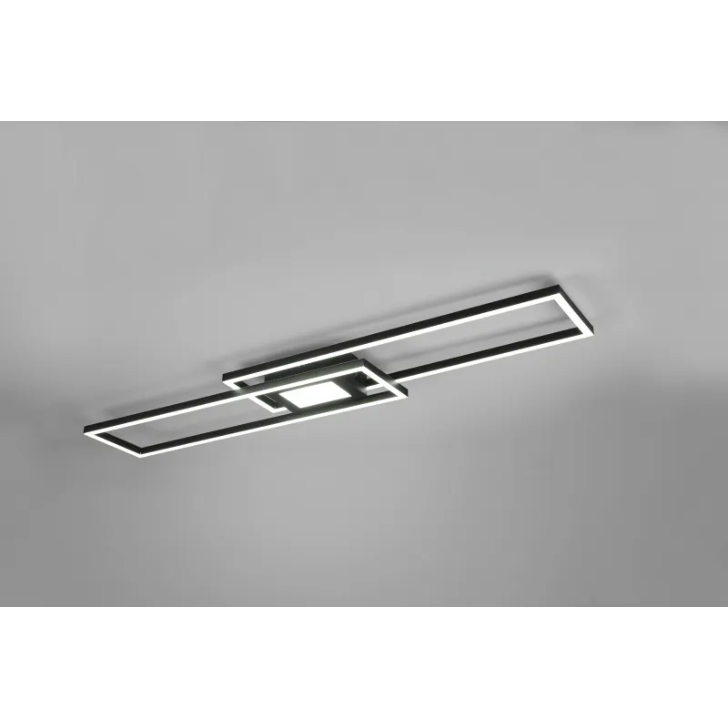 Plafonnier Intérieur Métal noir mat 230V. LED 2700 - 6500K 4300lm.