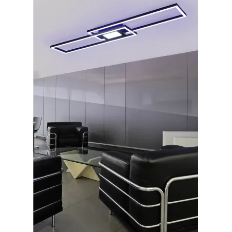 Plafonnier Intérieur Métal noir mat 230V. LED 2700 - 6500K 4300lm.