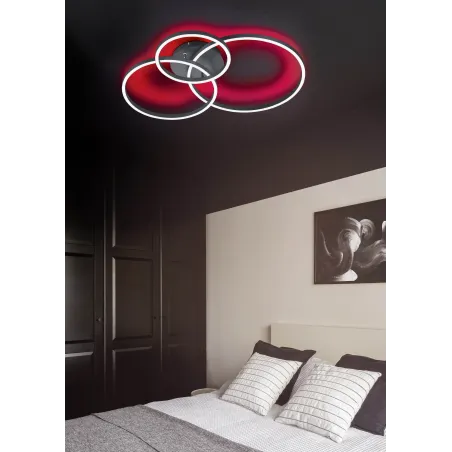 Plafonnier Intérieur Métal noir mat 230V. LED 2700 - 6500K 3200lm.