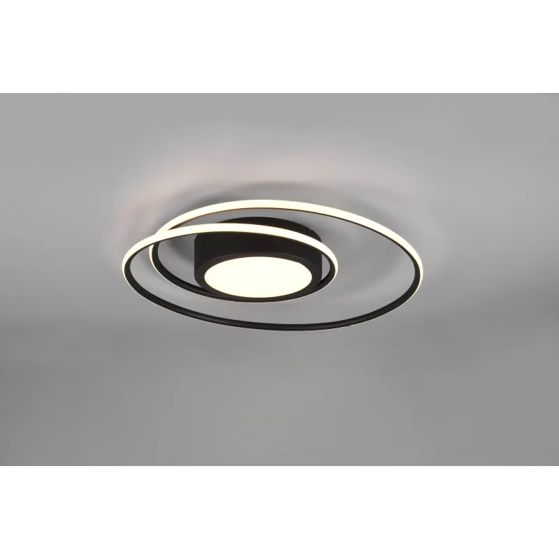 Plafonnier Intérieur Métal noir mat 230V. LED 2700 - 6000K 6800lm.