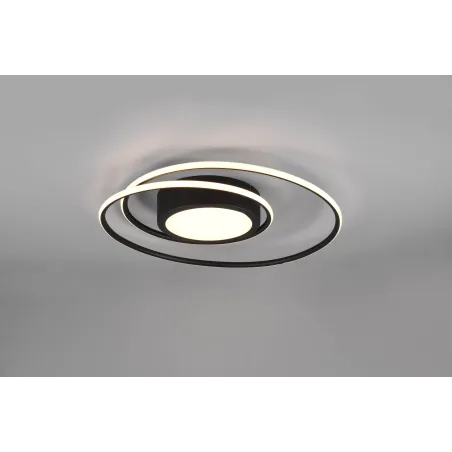 Plafonnier Intérieur Métal noir mat 230V. LED 2700 - 6000K 6800lm.