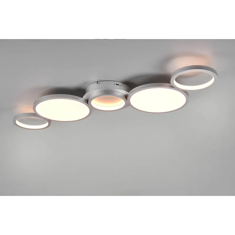 Plafonnier Intérieur Métal titane 230V. LED 2300+3000+4000K 5350lm.