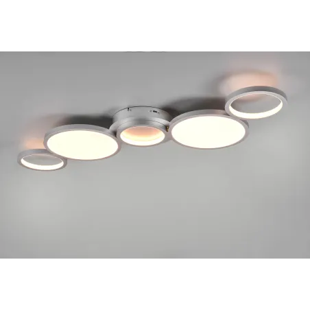 Plafonnier Intérieur Métal titane 230V. LED 2300+3000+4000K 5350lm.