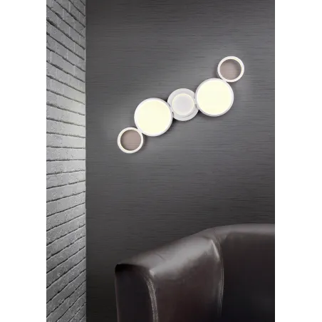 Plafonnier Intérieur Métal titane 230V. LED 2300+3000+4000K 5350lm.