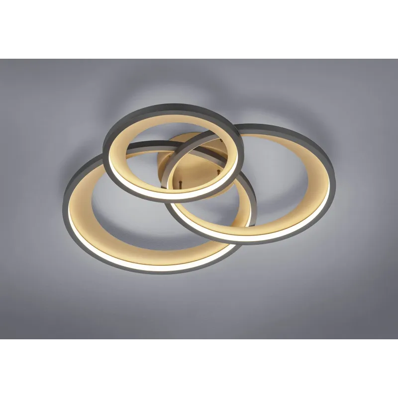 Plafonnier Intérieur Métal noir mat 230V. LED 3000K 4300lm.