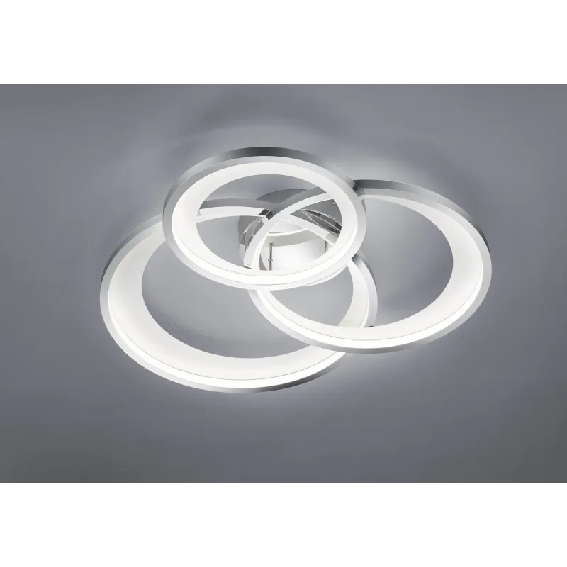 Plafonnier Intérieur Métal chrome 230V. LED 3000K 4300lm.