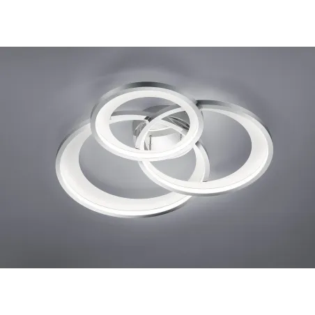 Plafonnier Intérieur Métal chrome 230V. LED 3000K 4300lm.
