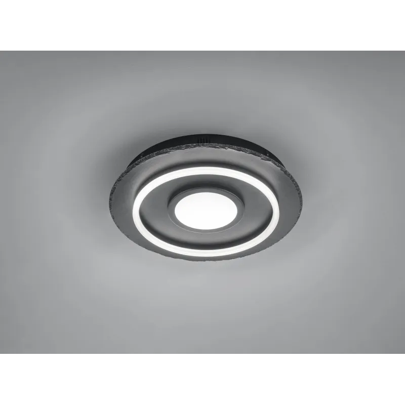 Plafonnier Intérieur Ardoise noir 230V. LED 3000K 3100lm.