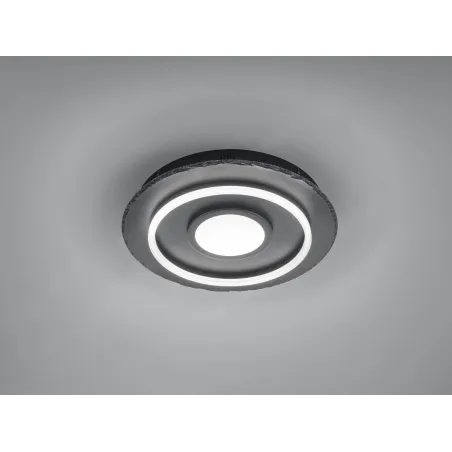 Plafonnier Intérieur Ardoise noir 230V. LED 3000K 3100lm.