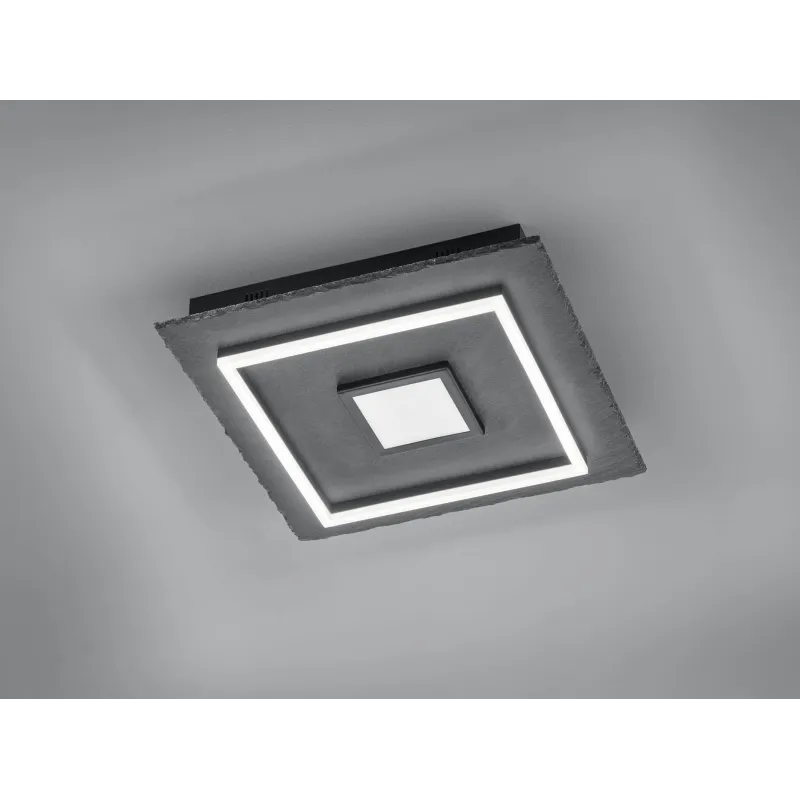 Plafonnier Intérieur Ardoise noir 230V. LED 3000K 3600lm.