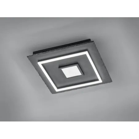 Plafonnier Intérieur Ardoise noir 230V. LED 3000K 3600lm.