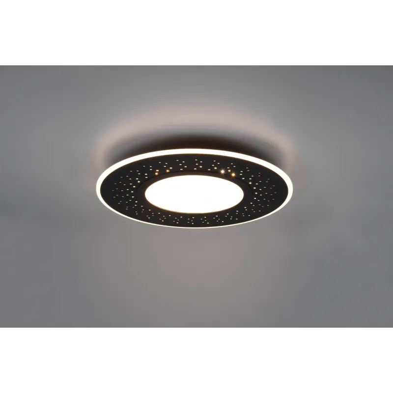 Plafonnier Intérieur Métal noir mat 230V. LED 2700 - 6500K 5300lm.
