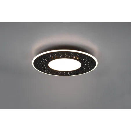 Plafonnier Intérieur Métal noir mat 230V. LED 2700 - 6500K 5300lm.