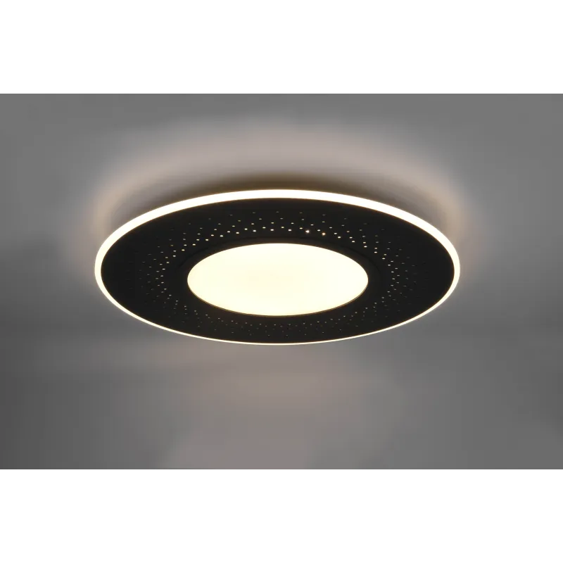 Plafonnier Intérieur Métal noir mat 230V. LED 2700 - 6500K 8400lm.