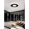Plafonnier Intérieur Métal noir mat 230V. LED 2700 - 6500K 8400lm.