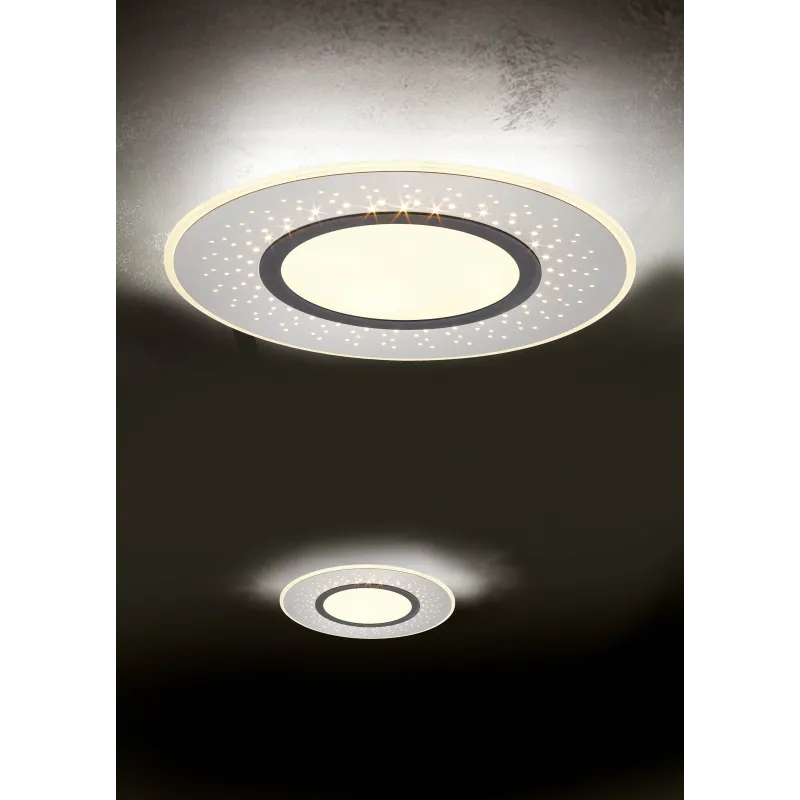 Plafonnier Intérieur Métal Nickel mat 230V. LED 2700 - 6500K 8400lm.