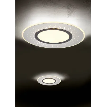 Plafonnier Intérieur Métal Nickel mat 230V. LED 2700 - 6500K 8400lm.