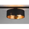 Plafonnier Intérieur Tissu noir/doré 230V.
