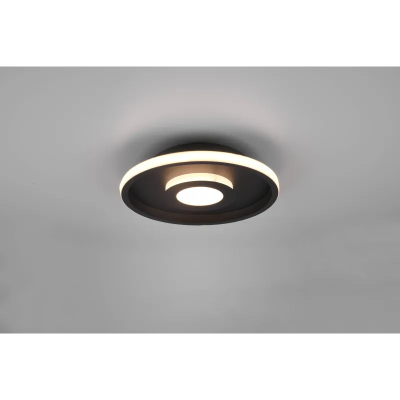Plafonnier Intérieur Métal noir mat 230V. LED 3000K 3200lm.