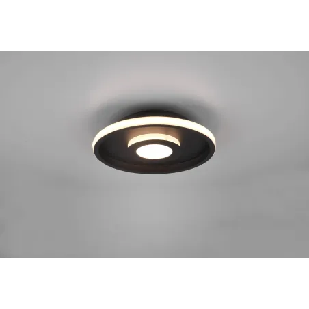 Plafonnier Intérieur Métal noir mat 230V. LED 3000K 3200lm.