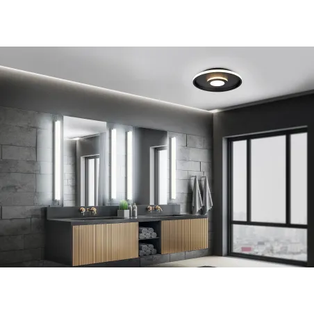 Plafonnier Intérieur Métal noir mat 230V. LED 3000K 4100lm.
