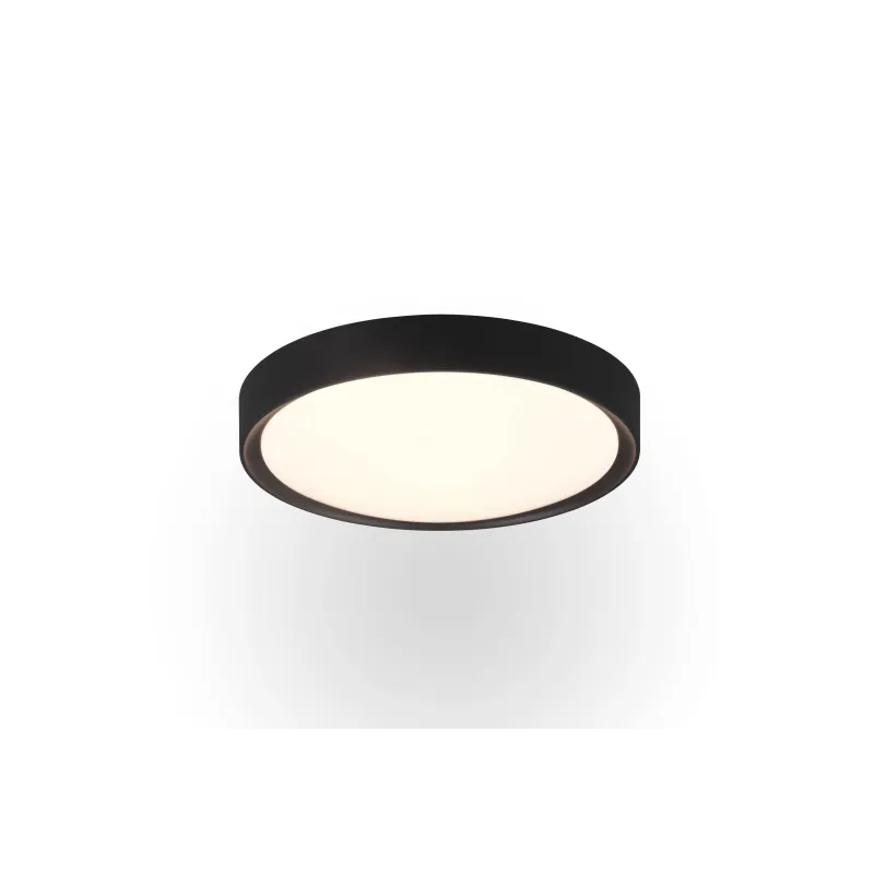Plafonnier Intérieur Plastique noir mat 230V. LED 3000K 1600lm.